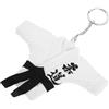 HANABASS Portachiavi Design Autentico per Appassionati di Arti Marziali Karate Bianco in Lega e Poliestere, Leggero e Portatile Regalo per Celebrazioni Importanti