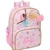 safta BARBIE BALLET - Zaino scuola per bambini, zaino per bambini, adattabile a carrozzina, ideale per bambini in età scolastica, comodo e versatile, qualità e resistenza, 33 x 14 x 42 cm