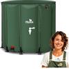 Plonos Barile per l'acqua piovana da 650 l con valvola di scarico 85 x 100 cm, verde