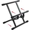 GATOR FRAMEWORKS - Supporto per Amplificatore Combo | Design Pieghevole, Struttura in Acciaio, Piedini Livellatori in Gomma, Capacità Fino a 80 kg (GFW-GTR-AMP)