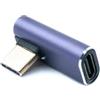 System-S Adattatore USB 4 tipo C maschio a femmina 40 Gbps cavo angolare USB 4.0 grigio