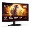 AOC Gaming Monitor C27G42ZE 27 pollici Curvo 1920x1080, FHD, 260Hz, Fast VA Panel, 1ms GtG, (HDMI1x 2.0 DP 1x 1.4) HDR10, FreeSync Premium, Nero