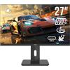 Atlantis Monitor 27 pollici con Docking, schermo 27 IPS 100Hz, Full HD 1920x1080, HDMI, USB-C, LAN Gigabit, 2xUSB 3.0, MULTIMEDIALE, Uscita Audio, inclin, 5ms, Contrasto 1000:1, Cavo HDMI 1,5m