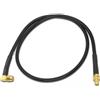 QOXEZY Cavo di prolunga coassiale SMA maschio a femmina, ad angolo retto, 50 cm/100 cm, RG58, per Baofeng Walkie-Talkie e antenna radio