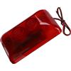 Yctze Sirena di Allarme Stroboscopica Cablata 12V 15W con Luce Rossa Lampeggiante per Casa e Hotel, Sirena da Esterno 12V con Luce, Tromba di Allarme Antincendio Stroboscopica da