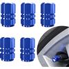 Lahviuu Tappi Valvola per Pneumatici,5pezzi Coperture Antipolvere per Stelo Pneumatico per Auto Tappi Stelo Calvola in Lega di Alluminio Cappucci Parapolvere,per Auto Bici Camion Motociclette(blu)