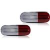 Feoosvx Fanale Posteriore Per Chrysler PT Per Cruiser 2001-2005 Kit Alloggiamenti Luci Retromarcia E Retromarcia Paraurti Posteriore Auto Senza Lampadina/presa Fari Posteriori(Clear Red Lens)