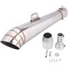 Headerbs Terminale di Scarico del Motore del Tubo di Scarico in Acciaio Inossidabile per Motocicli Universali con Silenziatore per la Maggior Parte delle Motociclette/Moto Cross/Scooter con Modelli di D
