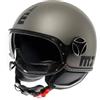 MOMO Design MOMODESIGN - FGTR EVO E2206, Casco Moto Jet con Visiera Doppia, Casco Jet Scooter Uomo e Donna Omologato ECE, Casco Jet Vintage Aperto, Titanio/Nero opaco, L