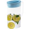 Generico Caraffa per Succhi con Coperchio, Contenitore per Acqua per Frigorifero, Caraffa con Coperchio E Manico, Contenitore Domestica per Bevande Fredde, Limonata, Ghiacciato, Succo, Latte