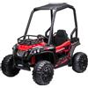 HOMCOM Macchina Elettrica per Bambini 3-8 Anni Quad Elettrico Mini Rosso e Nero