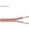 goobay Cavo Altoparlante 2x1.5mm² Rame OFC Trasparente 100mt Hi-Fi Audio