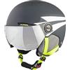 Alpina ZUPO Visor, Casco da Sci Unisex-Youth, Charcoal-Neon Matt, 51-55