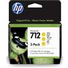 ‎hp HP 712 3ED79A, Confezione da 3 Cartucce Originali HP,Compatibili con Stampanti H
