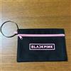 ROSA NERO BLACKPINK Flat Pouch con anello nero rosa logo BLINK Design 5,1 x 7,5 pollici