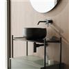 Scarabeo Fidia lavabo da appoggio, 560349, Fidia nero opaco [Lavabi > Lavabi da Appoggio]