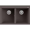 Elleci Lavello Elleci Incasso 2 vasche 79x50 Quadra 350 Keratek Cocoa LKQ35087