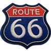 B2SEE Toppa adesiva termoadesive toppa route 66 jeans stoffa cucito patch toppe termoadesive ricamate ricamata da cucire Route 66 USA 8 x 8 cm