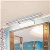 AUBEST Luci da lettura a LED Lampade da parete, Applique Bagno Illuminazione Specchi Luce 3W 5W 7W Acciaio Inossidabile Moderna Applique Da Parete A Led Luci Impermeabile(Color:5500 7000k,Size:3W 25CM)