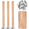 VABNEER stoppino in legno candela con supporto in ferro per la fabbricazione artigianale fai da te fabbricazione di candele 13 x 130mm (25 pezzi/set)