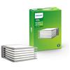 Philips Shades Applique LED, Lampada da Esterno, Resistente a Intemperie IP44, Luce Verticale, Durevole, Alluminio, Grigio Chiaro, Lampadina E27 Venduta Separatamente