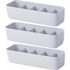 LALADEFIEE Scatole Portaoggetti Impilabili in Plastica 3 Pezzi 5 Scomparti per Biancheria Intima e Calzini, Leggero per Cassetti e Sotto Letto