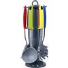 Alpina Set di Utensili da Cucina in Nylon, 7 Pezzi, Multi-Coloured, 6 unità