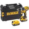 DeWALT Avvitatore a batteria DeWALT DCD796P2T-QW cacciavite elettrico e avvitatore impulso 2000 Giri/min Nero, Giallo con caricabatteria [DCD709M2T-QW]