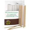 100 Palettine In Legno Per Cappuccino - Imbustate Singolarmente (14 Cm)