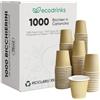 1000 Bicchierini Di Carta 75ml Avana - Perfetti Per Il Tuo Caffè