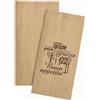 100 Sacchetti In Carta Per Alimenti 19x38 Cm - Kraft Avana Senza Finestra, Idonei Al Contatto Alimentare
