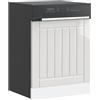 sephironlbb Pannello per lavastoviglie Lucca bianco lucido in legno 60 x 1,5 x 67 cm, pannello frontale per armadietto da cucina per lavastoviglie, facile da pulire, resistente, design senza tempo, complemento di
