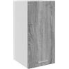 Roanoer Mobile sospeso Lyon, mobile da cucina da parete, in legno Sonoma, con anta in vetro e 2 ripiani, per cucina e sala da pranzo, 29,5 x 31 x 60 cm, portata 60 kg