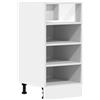 Roanoer Armadietto da cucina Riga, bianco, 40 x 44,5 x 81,5 cm, mobile da cucina in robusto legno, armadietto sottile per riporre oggetti, senza piano di lavoro, con piedini regolabili in altezza