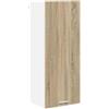 Roanoer Mobile sospeso in rovere Sonoma, 40 x 31 x 100 cm, mobile da cucina in legno con anta, moderno armadio da parete per cucina e soggiorno, molto spazio e design minimalista