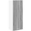 Roanoer Armadietto da cucina pensile Riga, moderno pensile da cucina in legno con anta a cerniera, mobile superiore per stoviglie e utensili, grigio sonoma, 40 x 31 x 100 cm