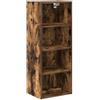 Roanoer Armadietto pensile in rovere affumicato, 40 x 29,5 x 100 cm, mobile da cucina in legno, moderno armadio da parete con molto spazio per riporre oggetti, per cucina e soggiorno