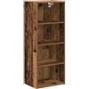 Roanoer Armadietto sospeso effetto legno anticato, 40 x 29,5 x 100 cm, moderno mobile da cucina in legno per maggiore spazio in cucina e soggiorno, armadio da parete minimalista e stabile