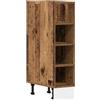 Roanoer Armadietto da cucina, 20 x 44,5 x 81,5 cm, sottile effetto legno anticato, con piedini regolabili, per maggiore spazio