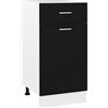 Roanoer Lyon - Mobiletto da cucina in legno con cassetto e 2 ripiani, 40 x 46 x 81,5 cm, senza piano di lavoro
