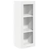 Roanoer Armadietto da cucina sospeso bianco, armadio da parete in legno, armadio superiore con 1 anta e molto spazio, semplice armadio da cucina per montaggio ad angolo, 40 x 31 x 100 cm