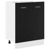 Roanoer Mobile da cucina da 60 x 46 x 81,5 cm, mobile da cucina in legno con 2 ante, stabile armadietto per stoviglie e pentole