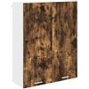 Roanoer Armadietto da cucina sospeso, 80 x 31 x 100 cm, effetto rovere affumicato, moderno armadio superiore in legno con 2 ante, stabile pensile per la cucina