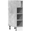 Roanoer Armadietto da cucina Riga, 20 x 44,5 x 81,5 cm, in legno grigio cemento, senza piano di lavoro