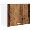 Roanoer Armadietto da cucina moderno in legno anticato e bianco, 50 x 31 x 40 cm, in robusto legno, armadio da parete compatto con anta per cucina e sala da pranzo