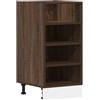 Roanoer Armadietto da cucina Riga marrone effetto rovere, mobile da cucina stretto da 40 x 44,5 x 81,5 cm, in legno, con piedini regolabili, senza piano di lavoro
