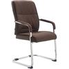CLP Sedia Cantilever XXL Con Braccioli Anubis I Sedia Ospite Ufficio In Tessuto I Sedia Studio Carico Max 260 KG, Colore:marrone