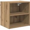 Roanoer Armadietto pensile in rovere Artisan, 40 x 29,5 x 40 cm, moderno mobile da cucina in legno, armadio da parete per stoviglie e utensili, mobile superiore salvaspazio per la cucina
