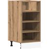 Roanoer Mobile da cucina Riga largo 40 cm, mobiletto da cucina in legno di rovere Artisan, spazio per stoviglie e pentole, 40 x 44,5 x 81,5 cm, senza piano di lavoro