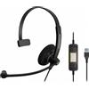 EPOS IMPACT SC 30 USB ML, cavo, parlato/musica, 60 - 16000 Hz, 42 g, cuffia con microfono, nero